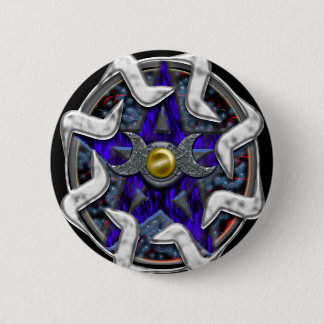 lunar pentacle pinback button