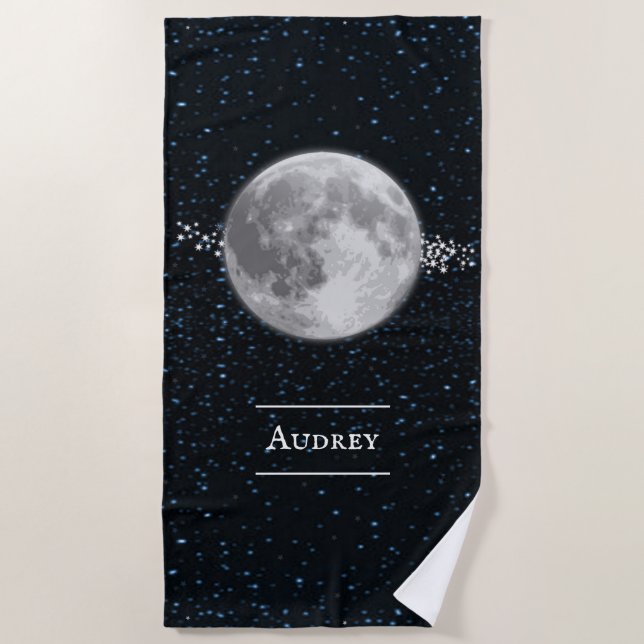 Lunar Personalized Beach Towel (Front)