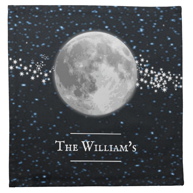 Lunar Personalized Cloth Napkin (Front)