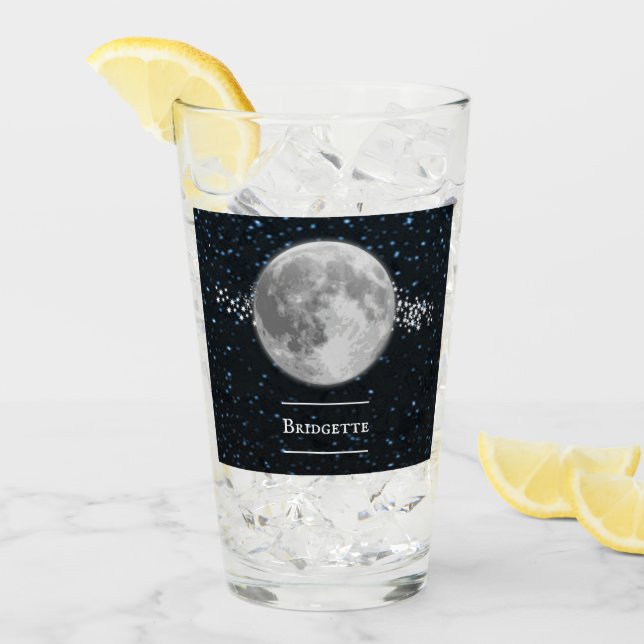 Lunar Personalized Glass Cup (Front Ice)