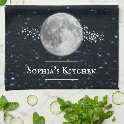 Lunar Personalized Kitchen Towel