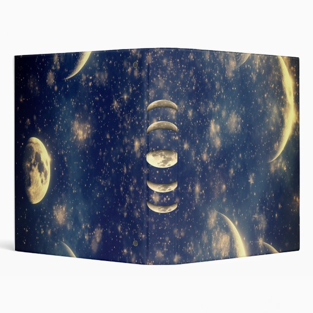 Lunar Phase Binder – Astronomy Inspired Stationery (Background)