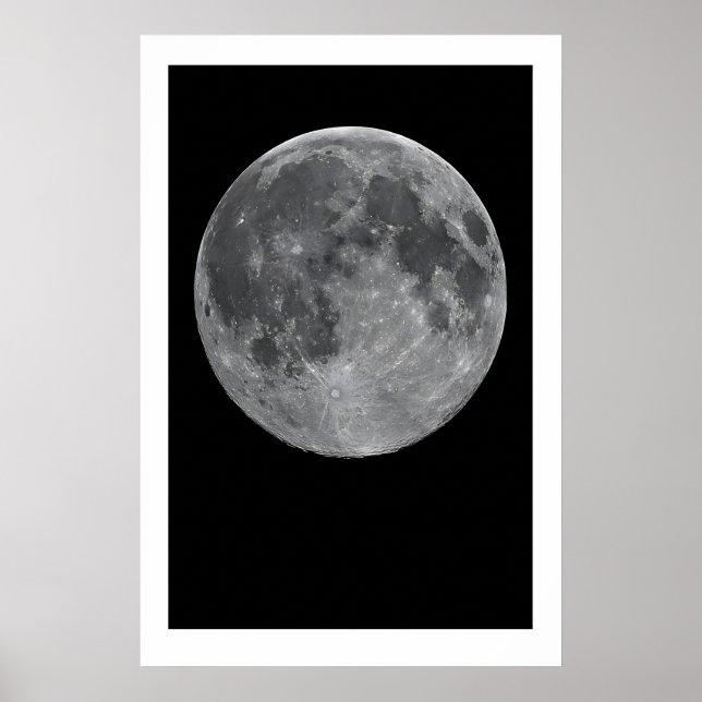 Lunar Phases Art Print Triptych Scandinavian Moon (Front)