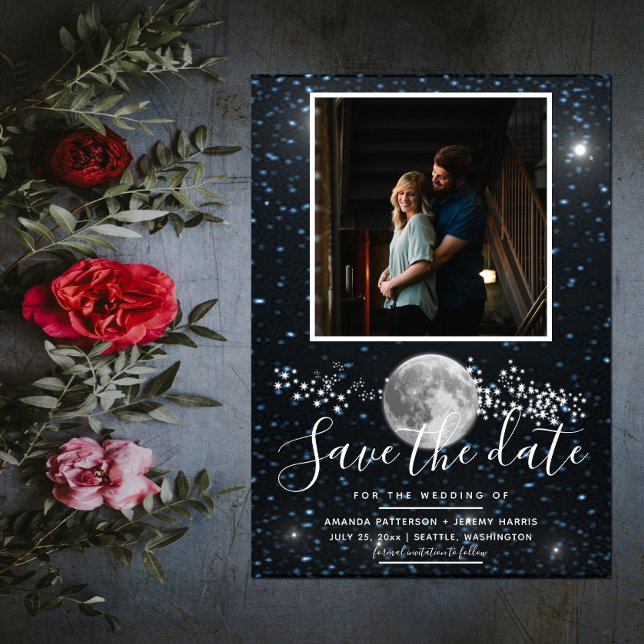 Lunar Photo Save the Date Invite (Lunar Photo Save the Date)