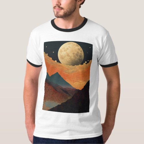 Lunar Serenity Moon Art T_Shirt T_Shirt