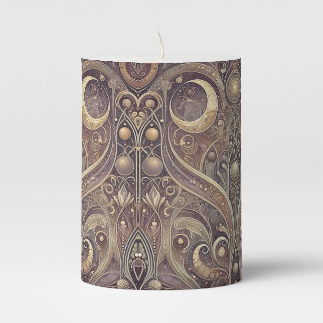 Lunar Serenity Pillar Candle (Front)