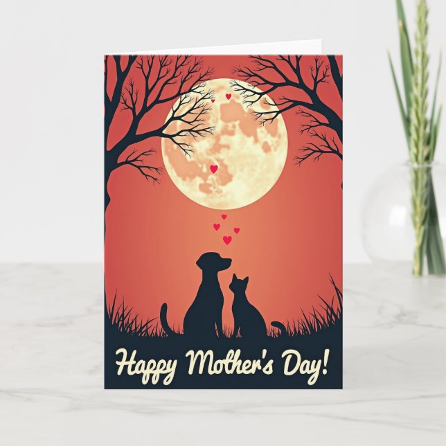Lunar Silhouette Mother Love Card (Front)