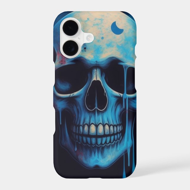 Lunar Skull Drip - Artistic Iphone Case (Back)