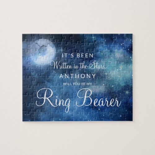 Lunar Sky Full Moon Be Our Ring Bearer Proposal Jigsaw Puzzle