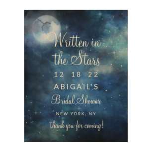 Lunar Sky Full Moon Bridal Shower Welcome Sign