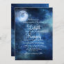 Lunar Sky Full Moon Celestial Galaxy Stars Wedding Invitation