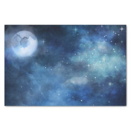 Lunar Sky Full Moon Celestial Galaxy Stars Wedding Tissue Paper