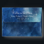 Lunar Sky Full Moon Celestial Monogram Wedding Envelope<br><div class="desc">Lunar Sky Full Moon Celestial Galaxy Watercolor Design, with Night Shining Stars, and Glowing Moon Design on a luxurious Navy Blue, Pale Blue, and hints of purple watercolor texture. With Modern Typography Script Fonts. A trendy Magical design - Personalized Wedding Monogram Envelopes with Inside Design! ~ Check my shop to...</div>