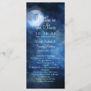 Lunar Sky Full Moon Celestial Wedding Ceremony Program