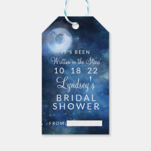 Lunar Sky Full Moon Stars Bridal Display Shower Gift Tags