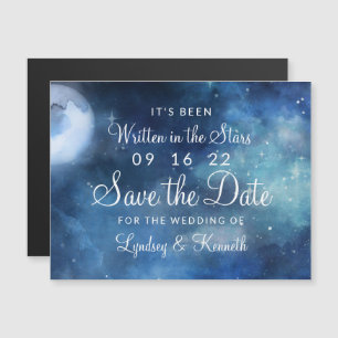 Lunar Sky Full Moon Stars Wedding Save the Date