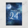 Lunar Sky Full Moon Stars Wedding Table Numbers