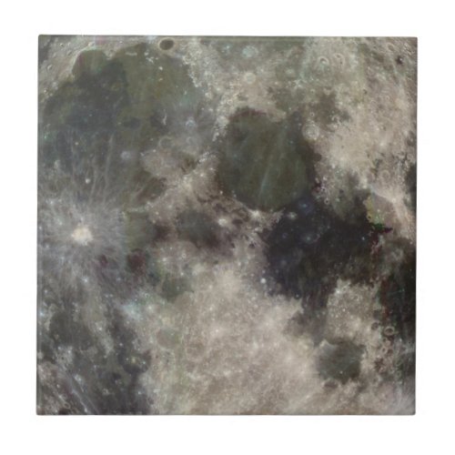 Lunar Surface Moon Photograph Galileo Ceramic Tile