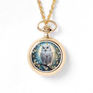Lunar Vigil: The White Snow Owl Watch