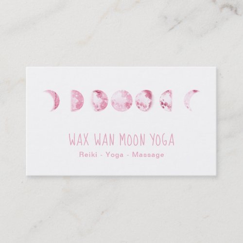  Lunar Wan Wax Full Pink Moon Phases Luna Business Card