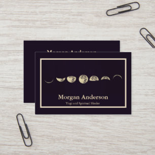 Lunar Wax Wan Full Moon Phases Business Card