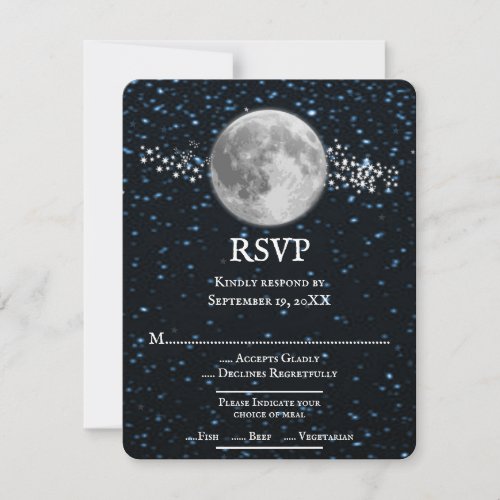 Lunar Wedding RSVP Card