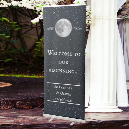 Lunar Wedding Welcome Banner