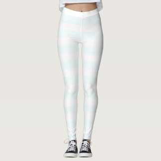 lunar white and white color horizontal striped leggings