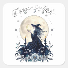 Lunar Witch Celestial Art Personalized