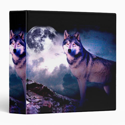 Lunar wolf 3 ring binder