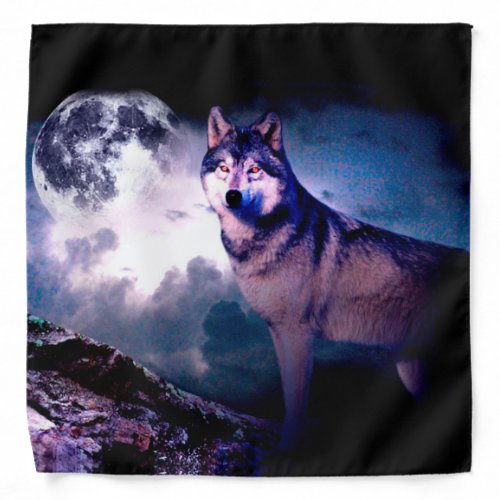 Lunar wolf bandana