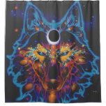 Lunar Wolf Shower Curtain