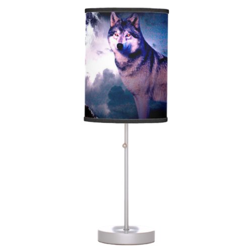 Lunar wolf table lamp