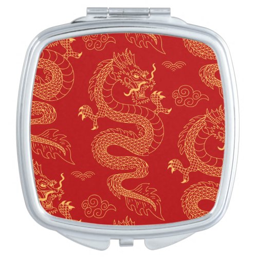 Lunar Year 2024 Chinese dragon pattern Compact Mirror