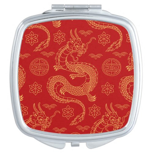 Lunar Year 2024 Chinese dragon pattern Compact Mirror