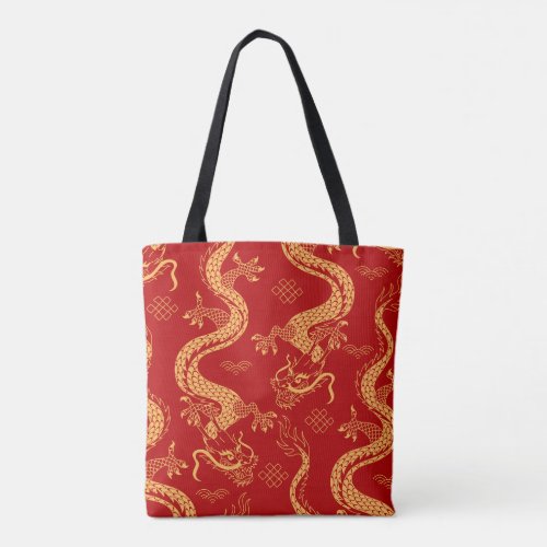 Lunar Year 2024 Pattern Year of the Dragon 2024 Tote Bag