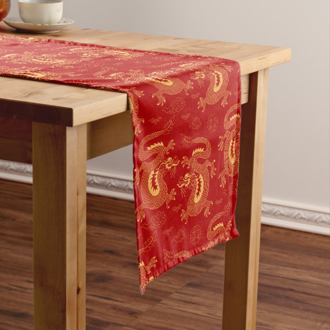 Lunar Year Dragon pattern Chinese Lunar year 2024 Medium Table Runner (In Situ)