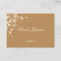 Lunaria Maple Kraft Place Card