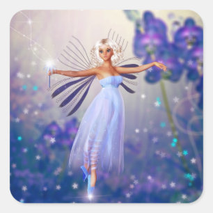 Lunaria, the Twilight Fairy Square Sticker