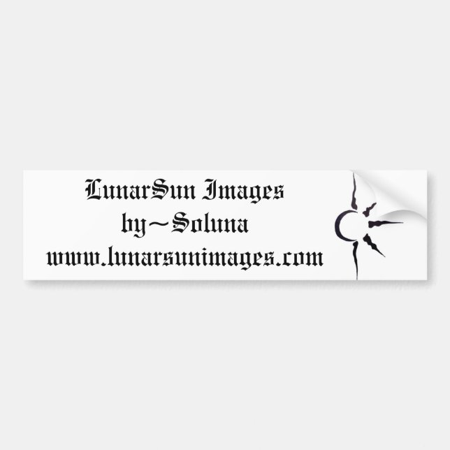 LunarSun logo Bumper Sticker (Front)