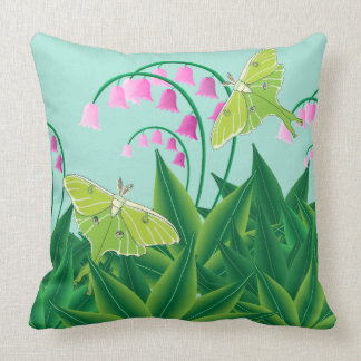 Lunas in the Lilies - Rousseau's Garden Collection Throw Pillow