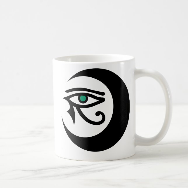 LunaSees Logo Mug (black with jade iris) (Right)