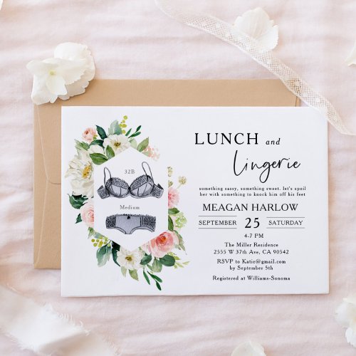 Lunch and Lingerie Bridal Brunch  Invitation