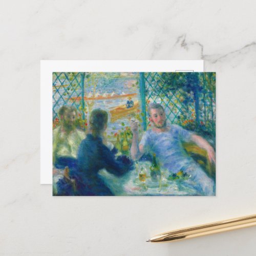Lunch at the Restaurant Fournaise by Renoir Holiday Postcard