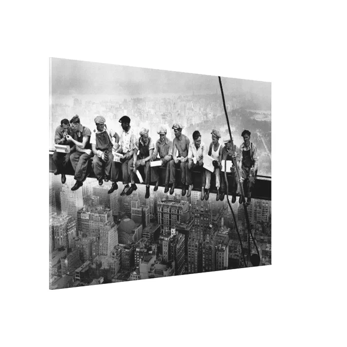 LUNCH A TOP SKYSCRAPER NEW YORK WORKERS PREMIUM GICLEE CANVAS ART 