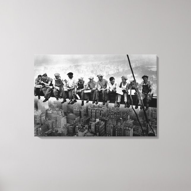 Lunch Atop A Skyscraper 1932 NYC Ironworkers  Canvas Print (Front)