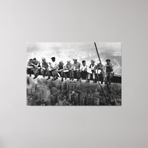 Lunch Atop A Skyscraper 1932 NYC Ironworkers Large Canvas Print