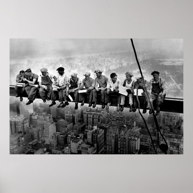 Lunch Atop A Skyscraper 1932 NYC Ironworkers Large Poster (Front)