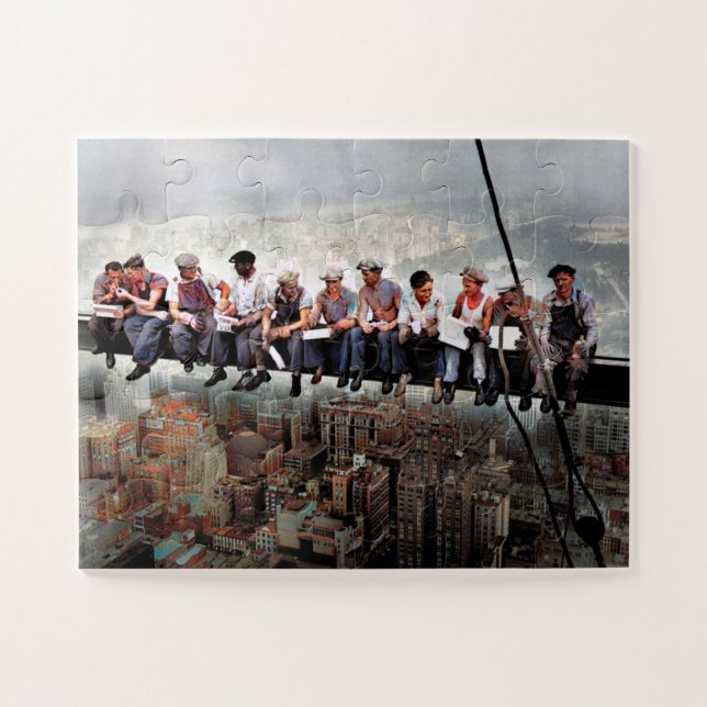 Lunch Atop  A Skyscraper C1932 Color Redux Jigsaw Puzzle (Horizontal)