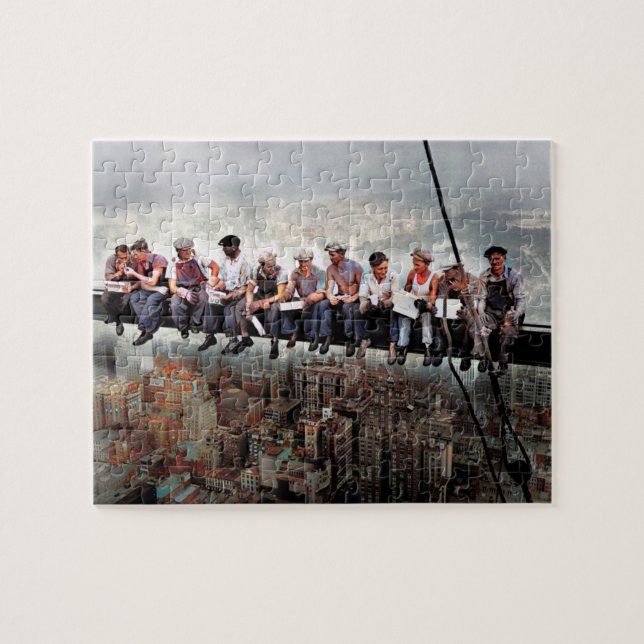 Lunch Atop  A Skyscraper C1932 Color Redux Jigsaw Puzzle (Horizontal)